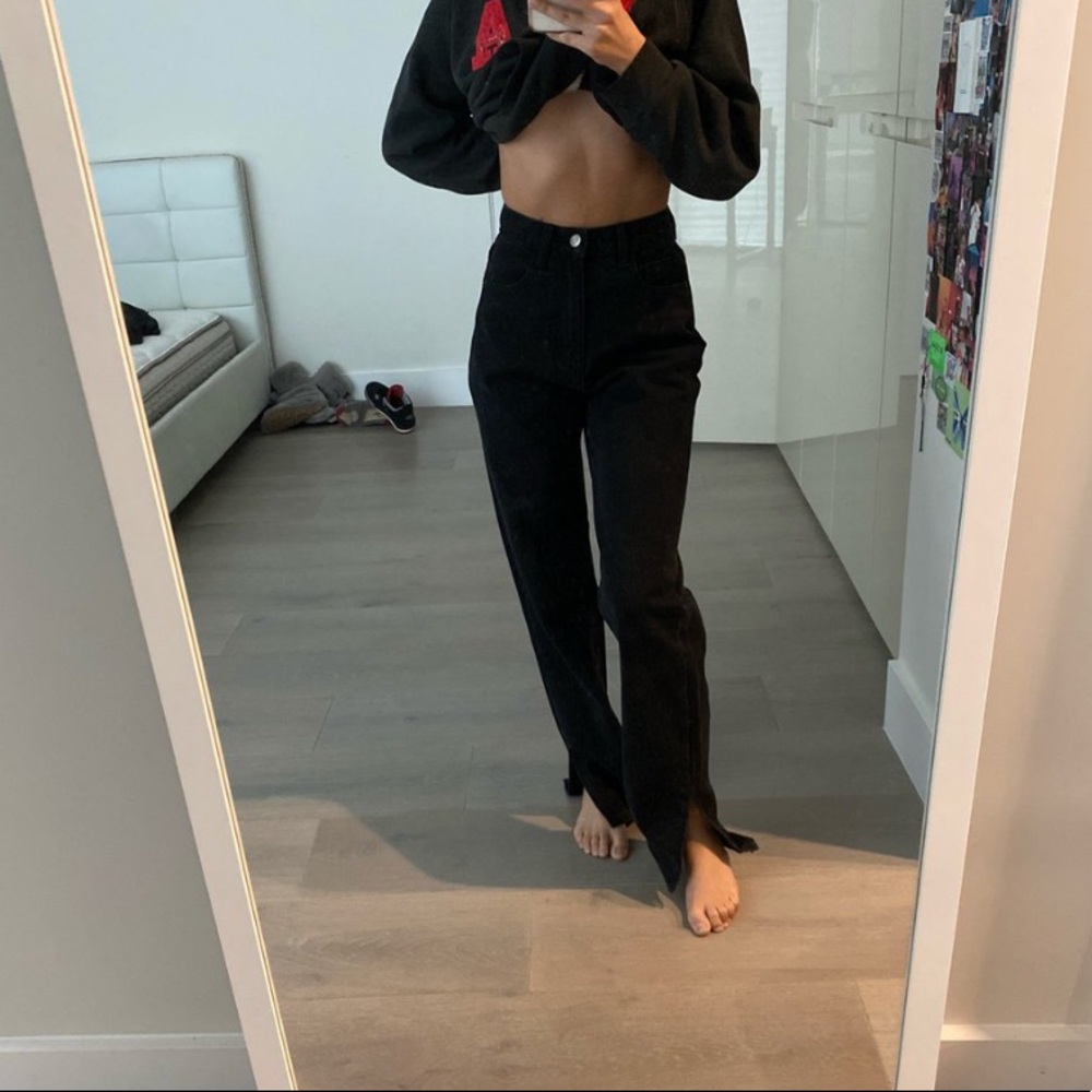 baggy high waisted black jeans